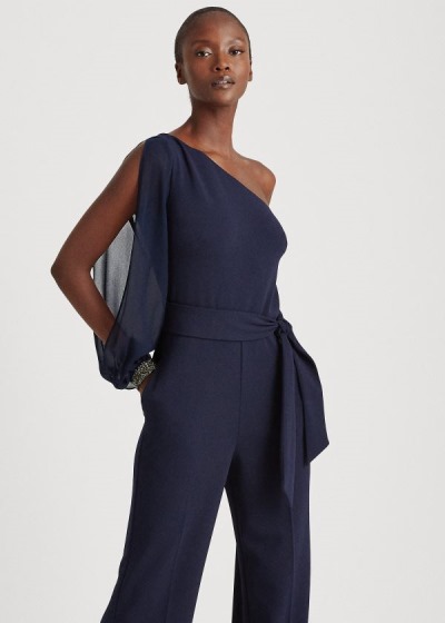 Women's Ralph Lauren Jersey One-Shoulder Jumpsuits | 506873YBF